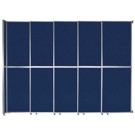 Versare Operable Wall Sliding Room Divider 15'7" x 12'3" Navy Blue Fabric 1072503-2